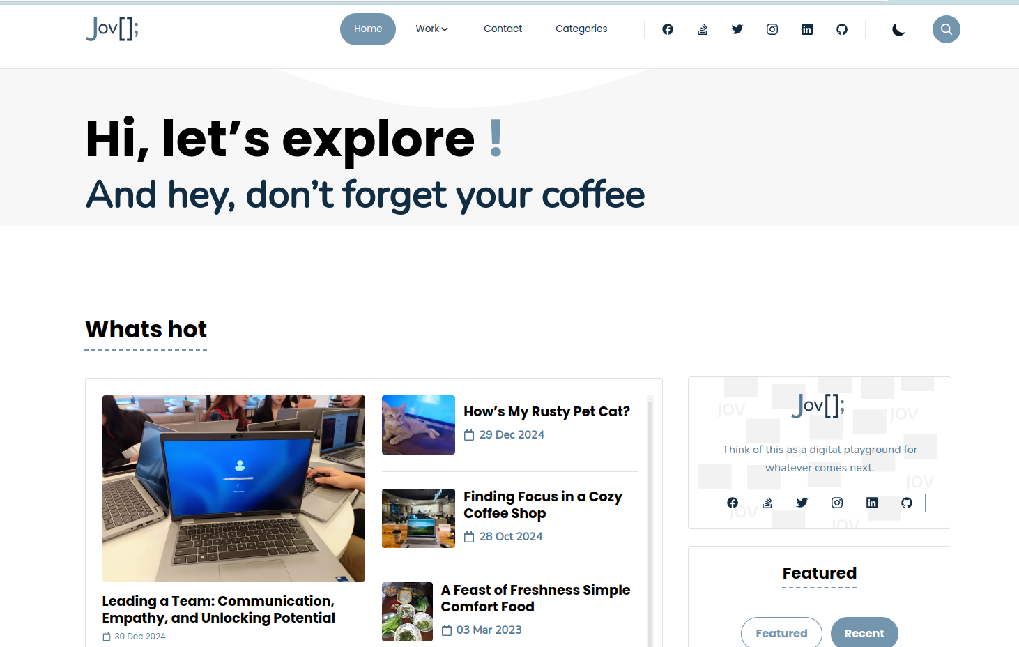 A Nextjs Website designed to spark curiosity and tell innovative concepts.